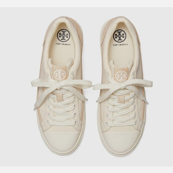 Tory Burch Cream Court Sneaker - Picture 1 of 6